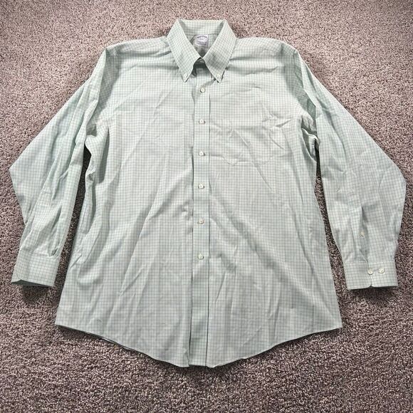 Brooks Brothers Other - Vintage Brooks Brothers 346 Shirt Men 17.5-4/5 Plaid Slim Fit Classiccore Pocket